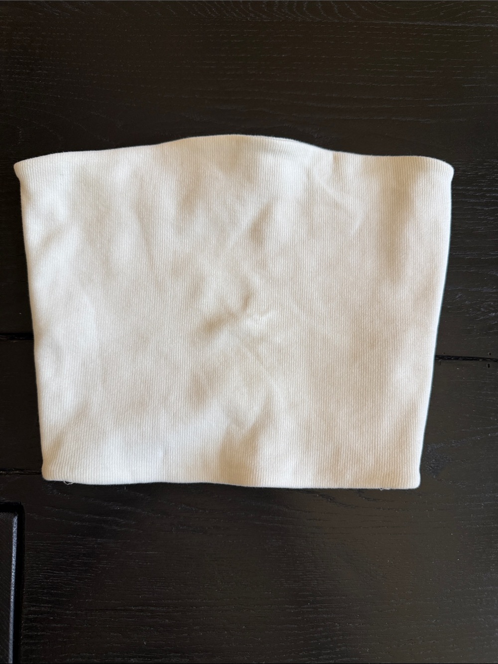 Zara white ribbed tube top